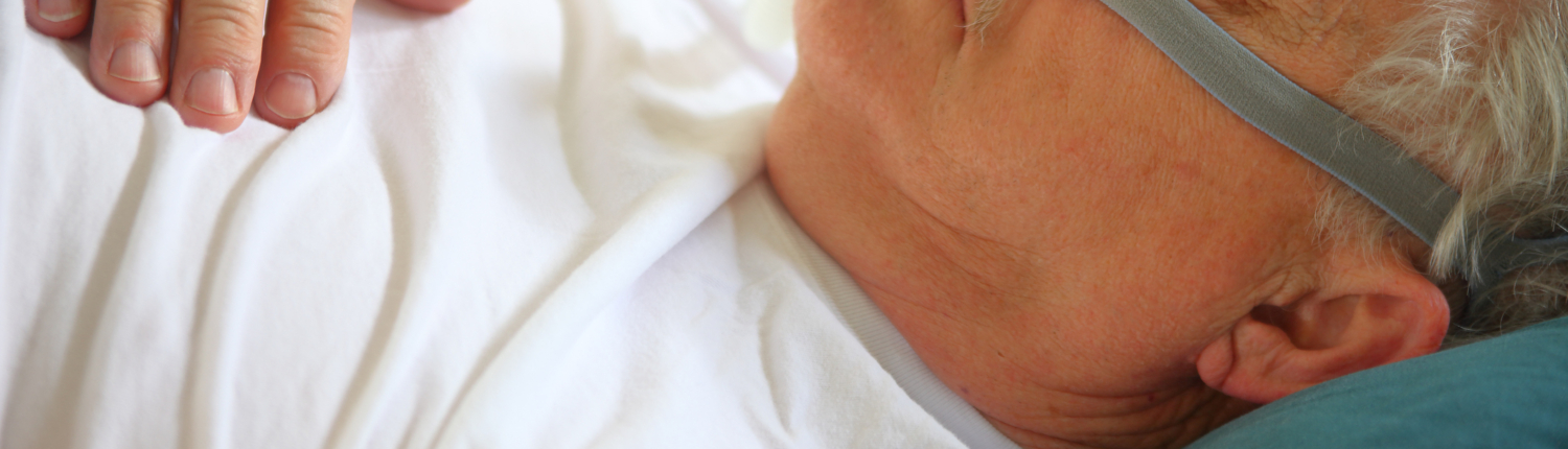 Man using CPAP